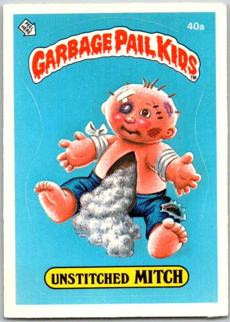 1985 Topps Garbage Pail Kids Series 1 #40a Unstitched Mitch   V44663