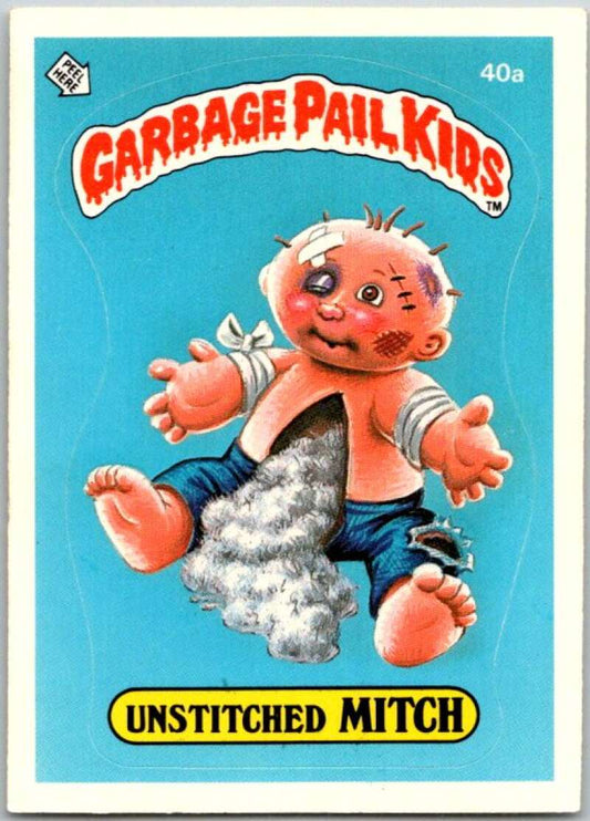 1985 Topps Garbage Pail Kids Series 1 #40a Unstitched Mitch   V44664