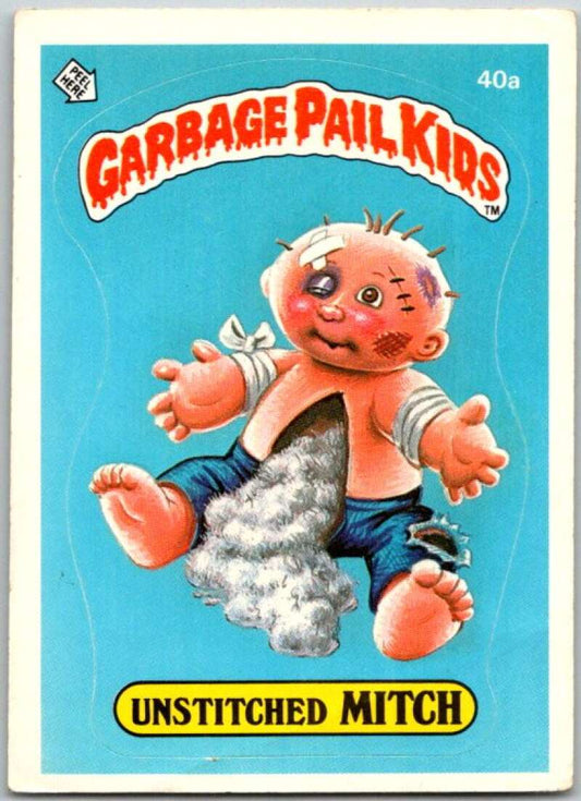 1985 Topps Garbage Pail Kids Series 1 #40a Unstitched Mitch   V44665