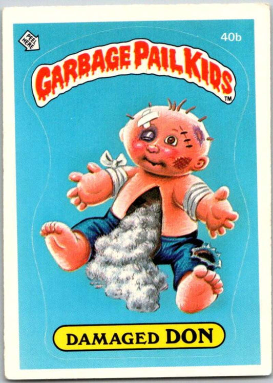 1985 Topps Garbage Pail Kids Series 1 #40b Damaged Don   V44666