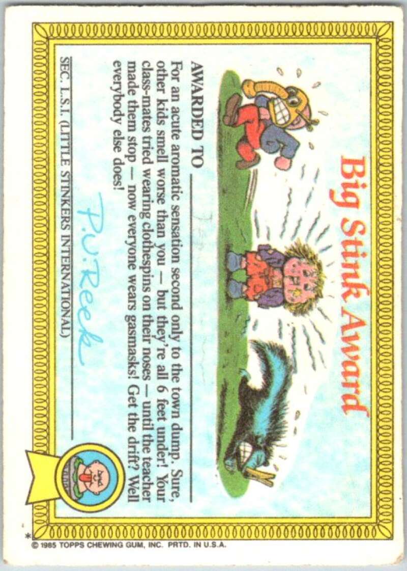 1985 Topps Garbage Pail Kids Series NNO Ashcan Andy  V44707