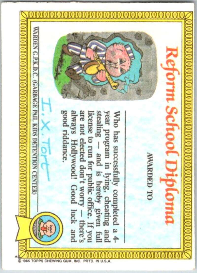 1985 Topps Garbage Pail Kids Series NNO Bony Joanie  V44738