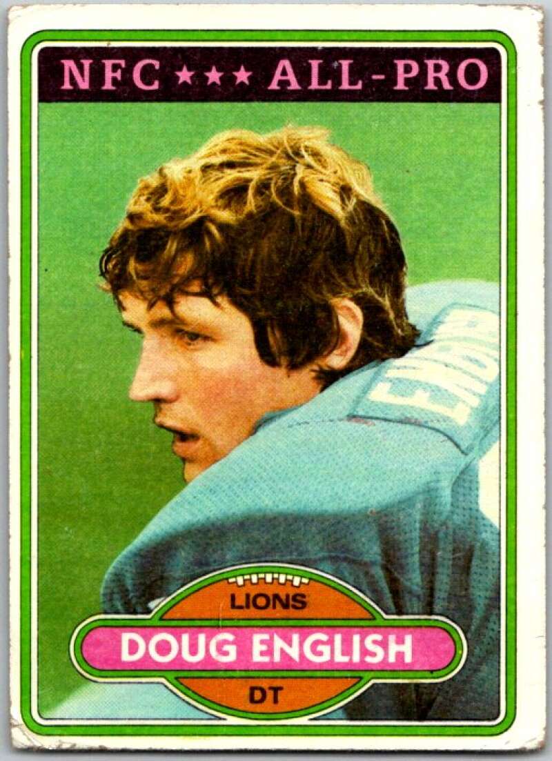 1980 Topps Football #140 Doug English  Detroit Lions  V44768