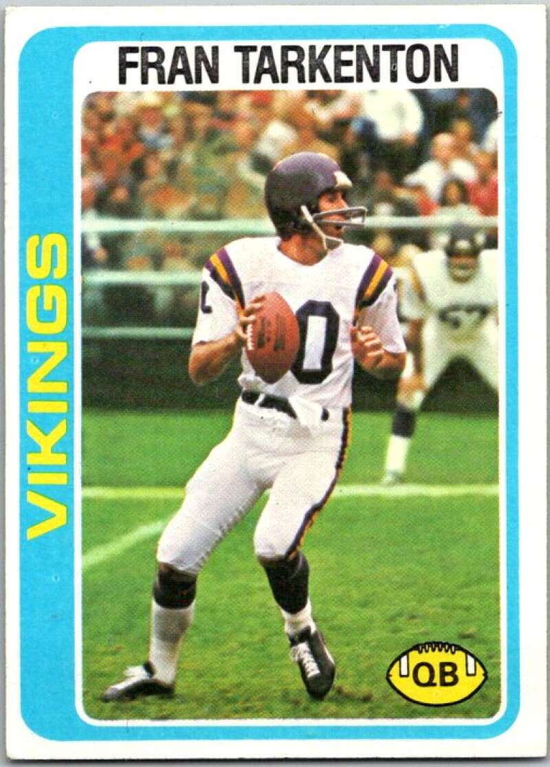 1978 Topps Football #100 Fran Tarkenton  Minnesota Vikings  V44788