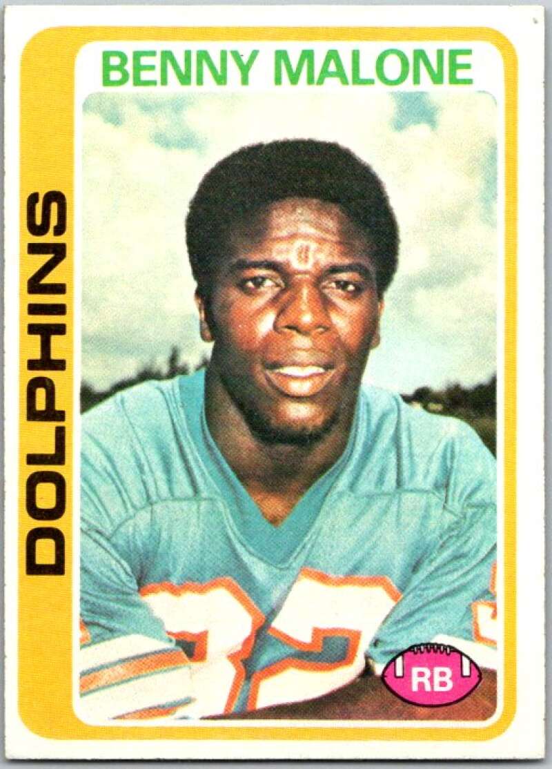 1978 Topps Football #493 Benny Malone  Miami Dolphins  V44799