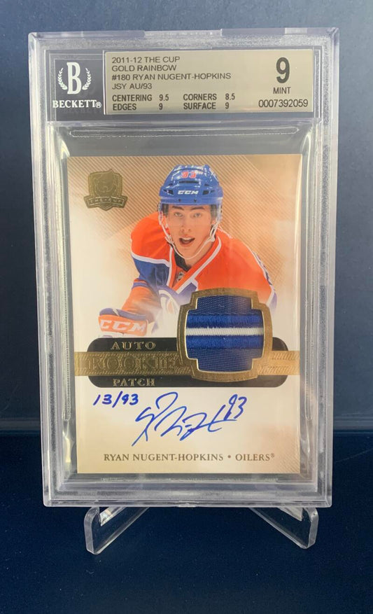 2011-12 The Cup Gold #180 Ryan Nugent-Hopkins RC Rookie 13/93 BGS 9 w/10 Auto