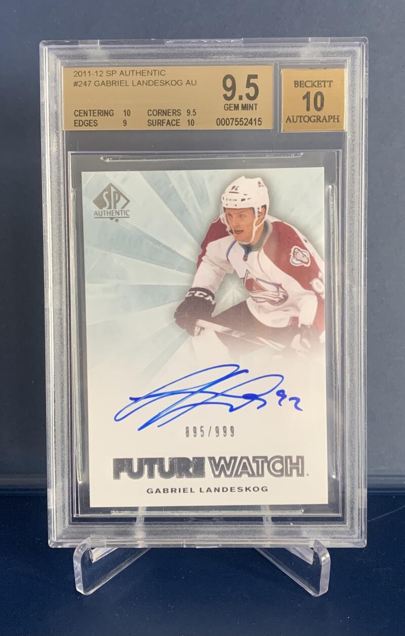 2011-12 UD SP Authentic #247 Gabriel Landeskog Auto RC Rookie 895/999 BGS 9.5