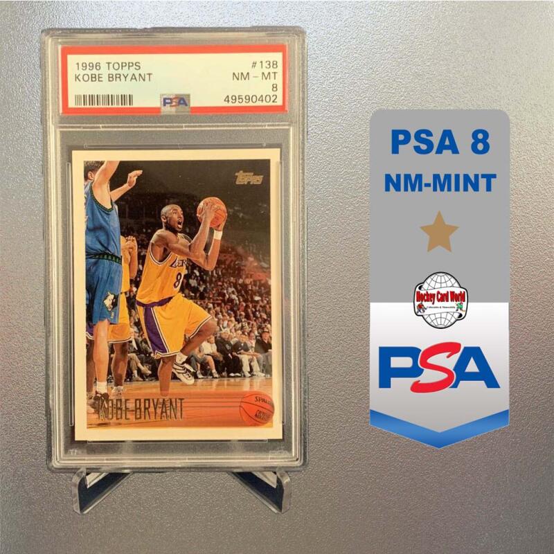 1996-97 Topps #138 Kobe Bryant RC Rookie Los Angeles Lakers Mint PSA 8