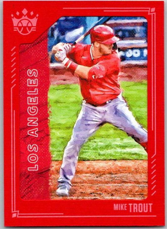 2021 Panini Diamond Kings Red Frame #83 Mike Trout