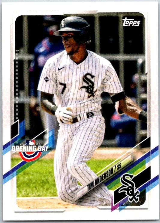 2021 Topps Opening Day #15 Tim Anderson  Chicago White Sox  V44905