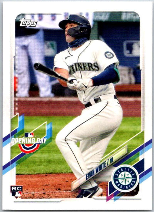 2021 Topps Opening Day #19 Evan White  RC Rookie Seattle Mariners  V44906