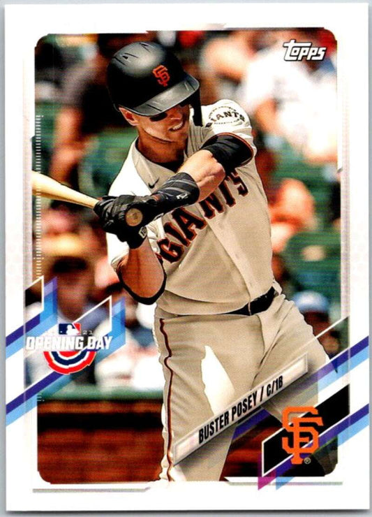 2021 Topps Opening Day #30 Buster Posey  San Francisco Giants  V44908