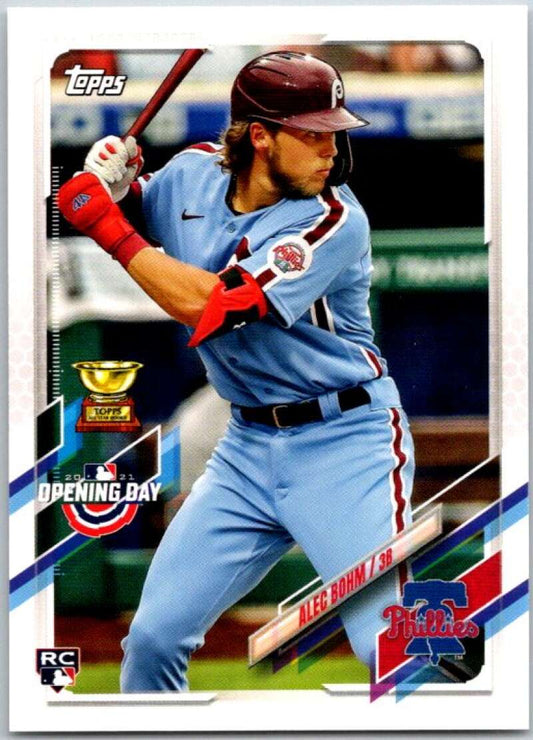 2021 Topps Opening Day #62 Alec Bohm  RC Rookie Phillies  V44911