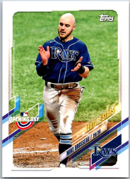 2021 Topps Opening Day #157 Mike Brosseau  Tampa Bay Rays  V44924