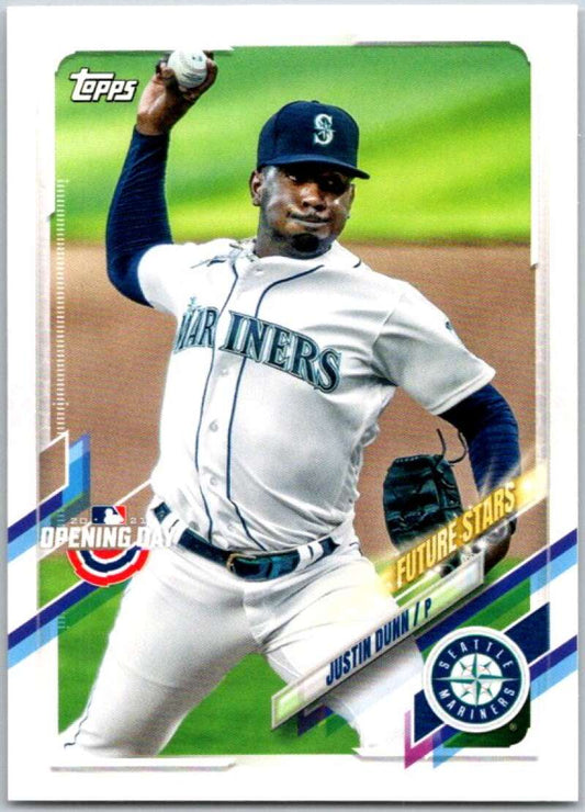 2021 Topps Opening Day #172 Justin Dunn  Seattle Mariners  V44926