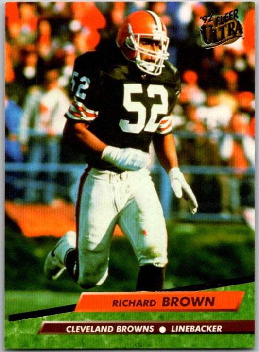 1992 Fleer Ultra Football #65 Richard Brown  RC Rookie Browns  V44941