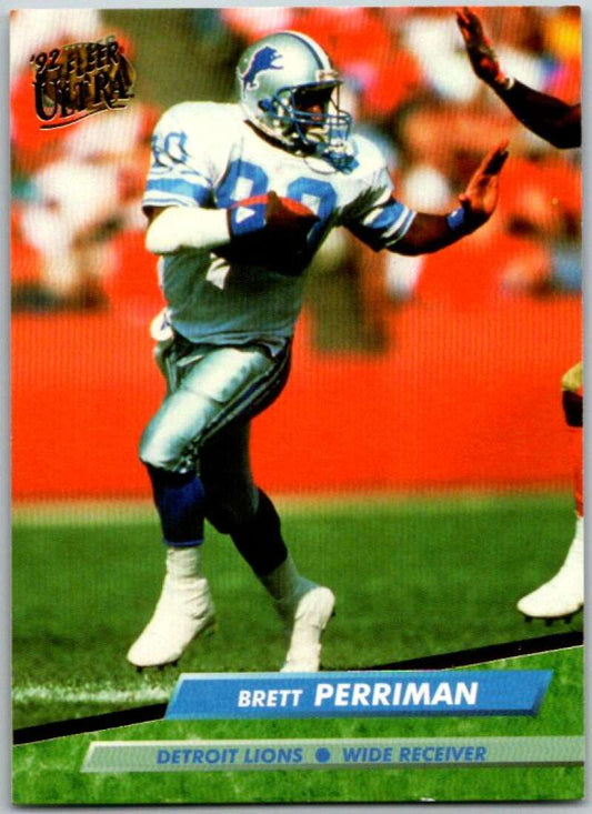 1992 Fleer Ultra Football #121 Brett Perriman  Detroit Lions  V44945