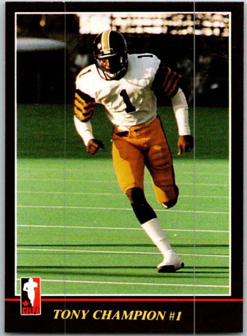 1986 Jogo CFL Football #13 Tony Champion #1  V45019