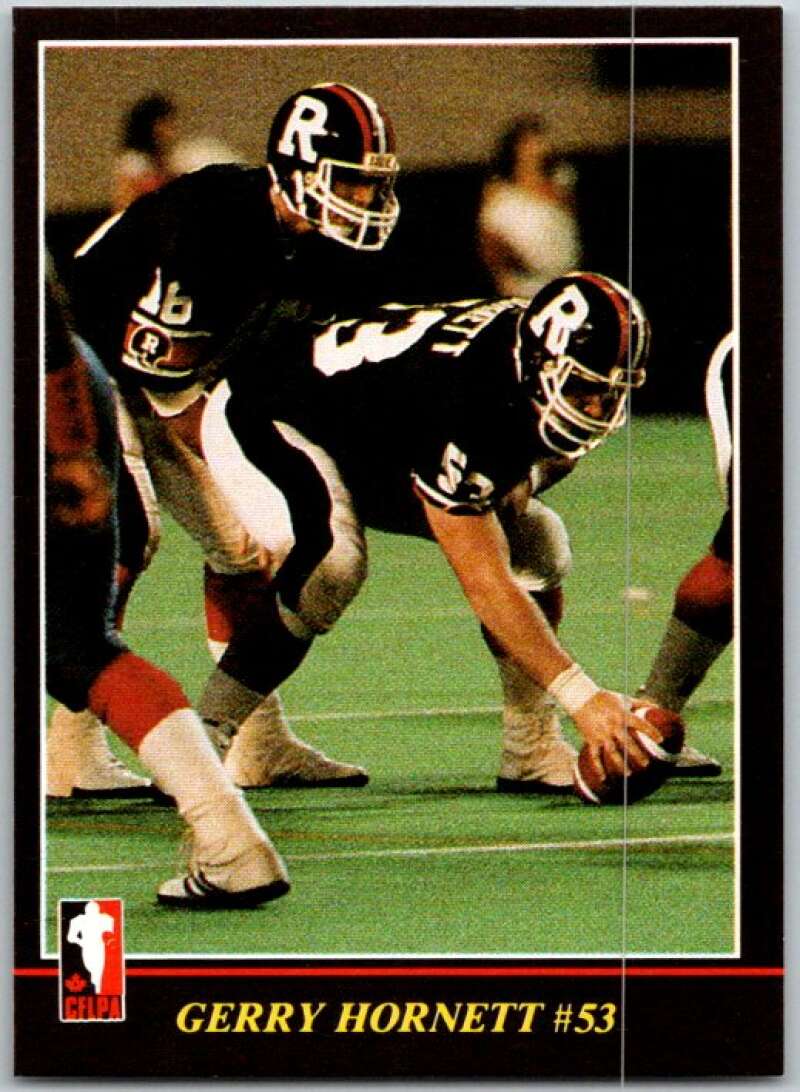 1986 Jogo CFL Football #25 Gerry Hornett #53  V45031