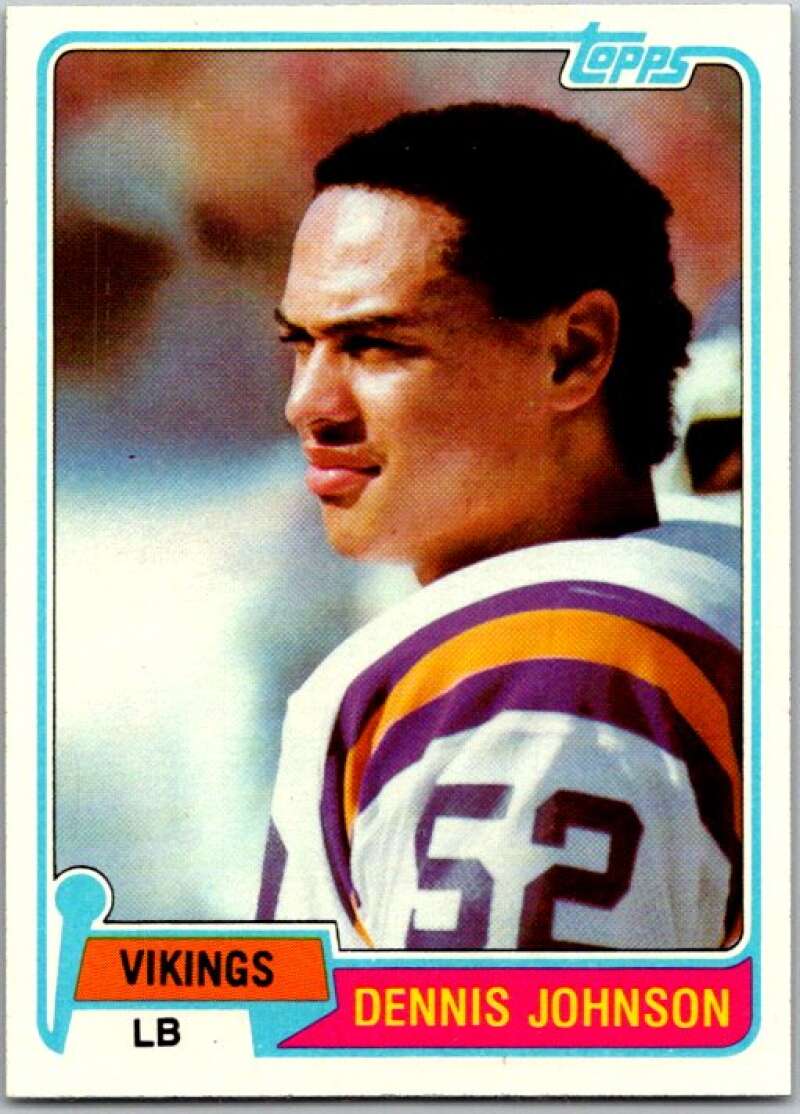 1981 Topps Football #37 Dennis Johnson  RC RookieVikings  V45067