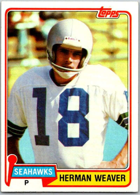 1981 Topps Football #87 Herman Weaver  Seattle Seahawks  V45086