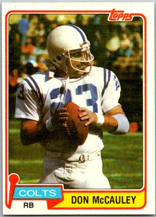 1981 Topps Football #137 Don McCauley  Baltimore Colts  V45093