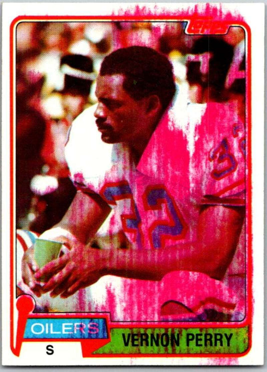 1981 Topps Football #146 Vernon Perry  RC Rookie Houston Oilers  V45095