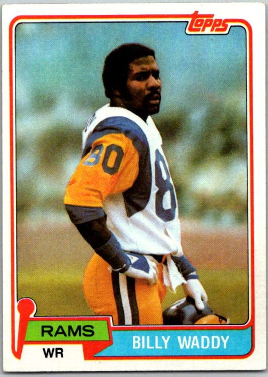 1981 Topps Football #162 Billy Waddy  Los Angeles Rams  V45099