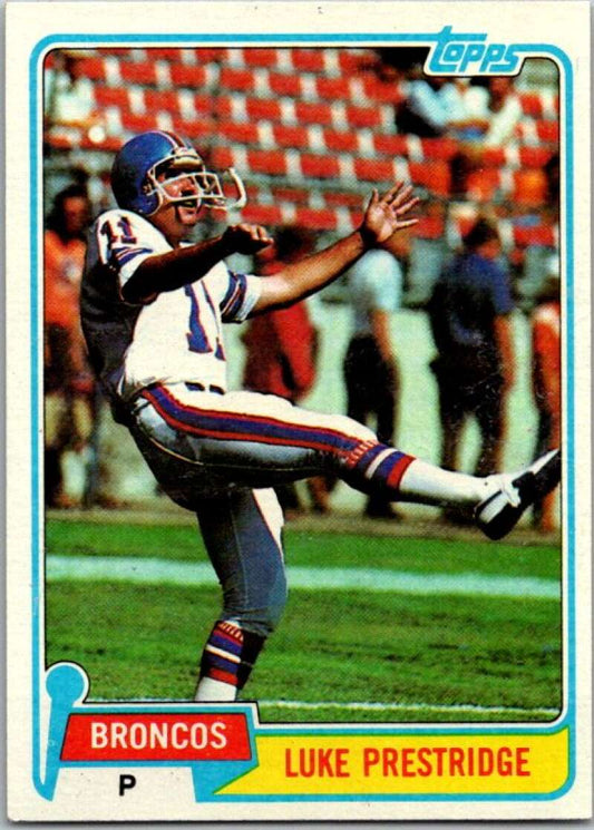 1981 Topps Football #164 Luke Prestridge  Denver Broncos  V45100