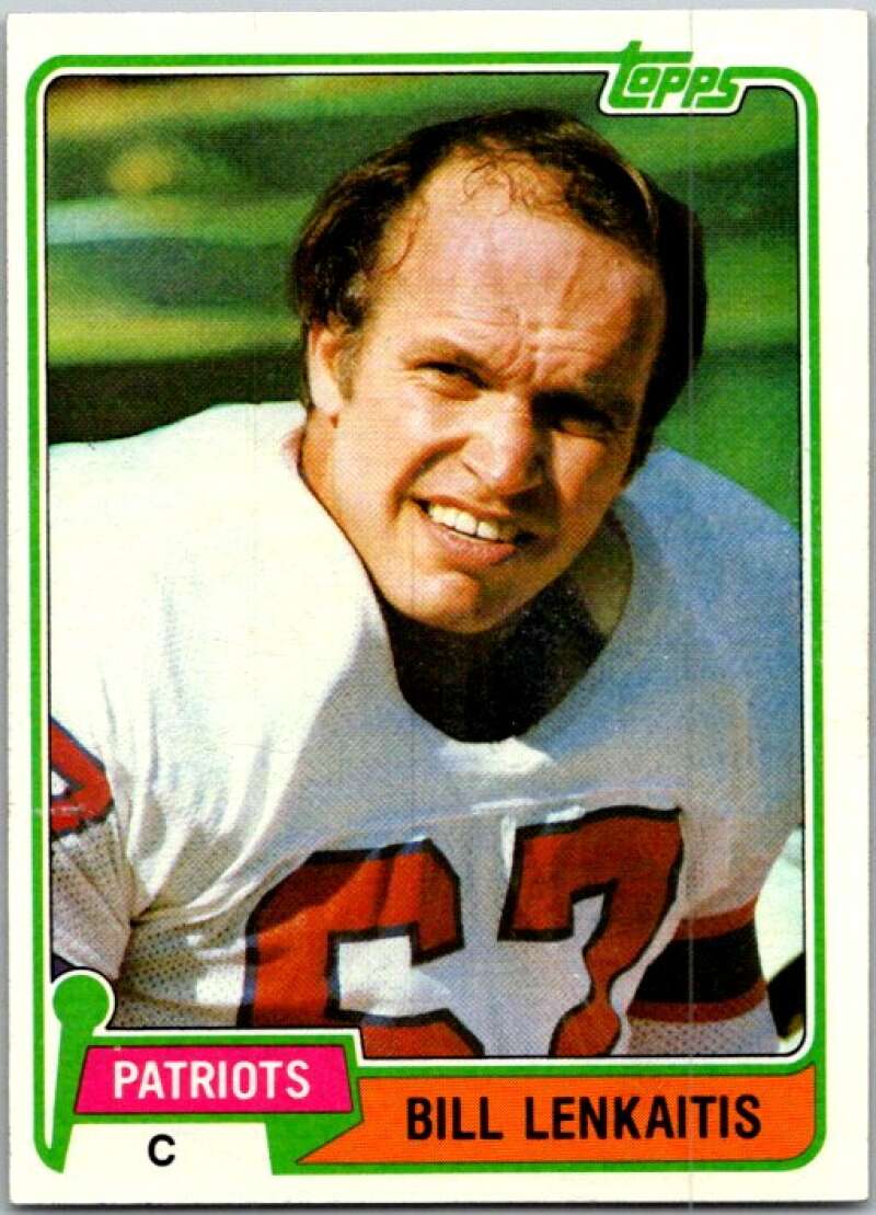 1981 Topps Football #268 Bill Lenkaitis  New England Patriots  V45114