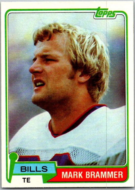 1981 Topps Football #283 Mark Brammer RC Rookie Bills  V45116