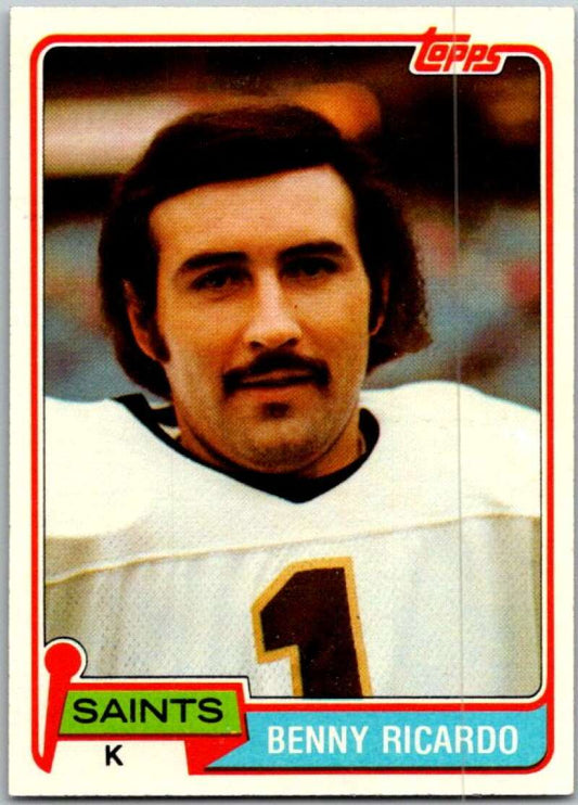 1981 Topps Football #306 Benny Ricardo  New Orleans Saints  V45126