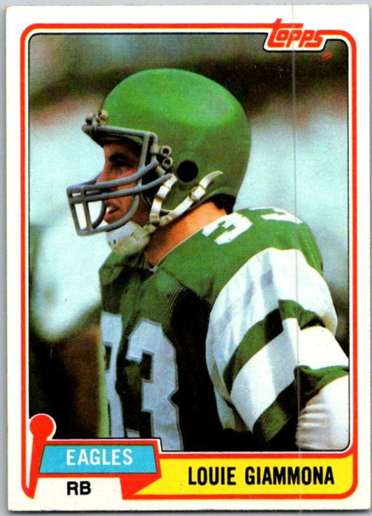 1981 Topps Football #318 Louie Giammona  Philadelphia Eagles  V45129