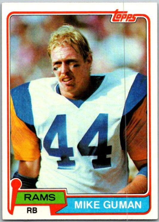 1981 Topps Football #322 Mike Guman  RC Rookie Rams  V45132