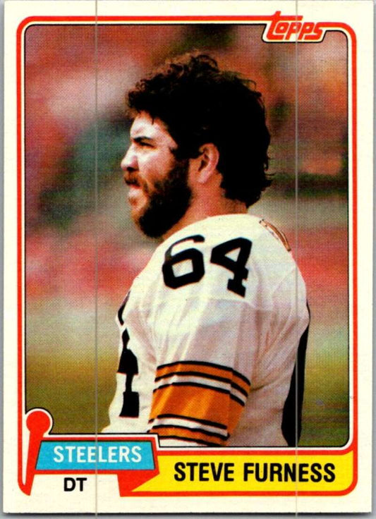 1981 Topps Football #436 Steve Furness  Pittsburgh Steelers  V45162