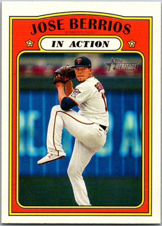 2021 Topps Heritage #114 Jose Berrios In Action  Minnesota Twins  V45191