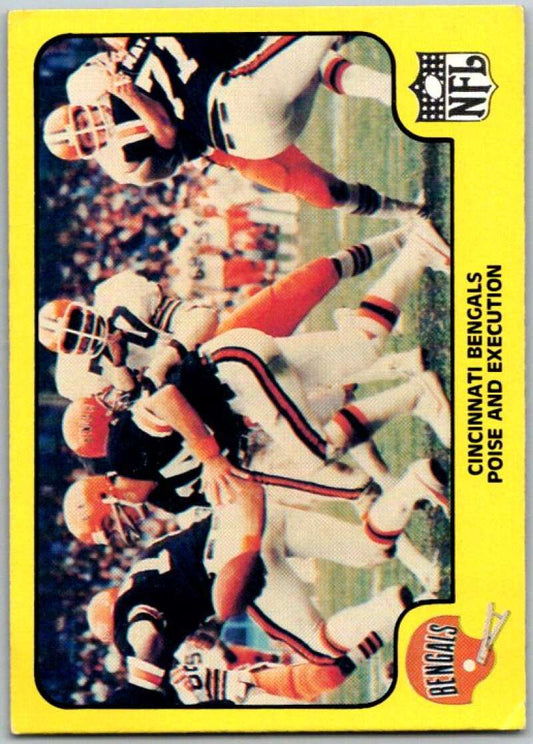 1978 Fleer Team Action # 9 Cincinnati Bengals Poise and Execution  V45223