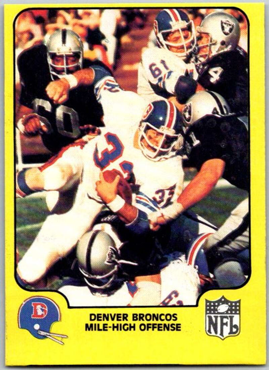 1978 Fleer Team Action # 15 Denver Broncos Mile-High Offense  V45228