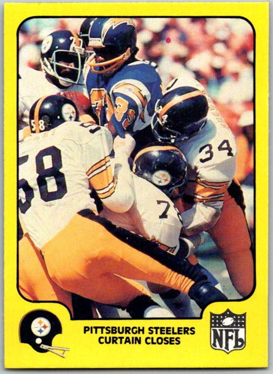 1978 Fleer Team Action # 44 Pittsburgh Steelers Curtain Closes  V45259
