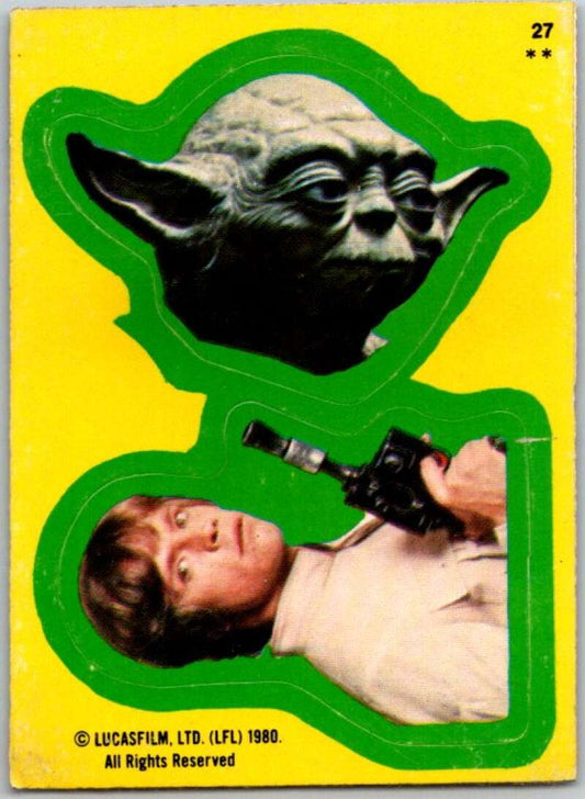 1980 Topps The Empire Strikes Back Stickers #27 Stormtooper/Luke/Yoda   V45372