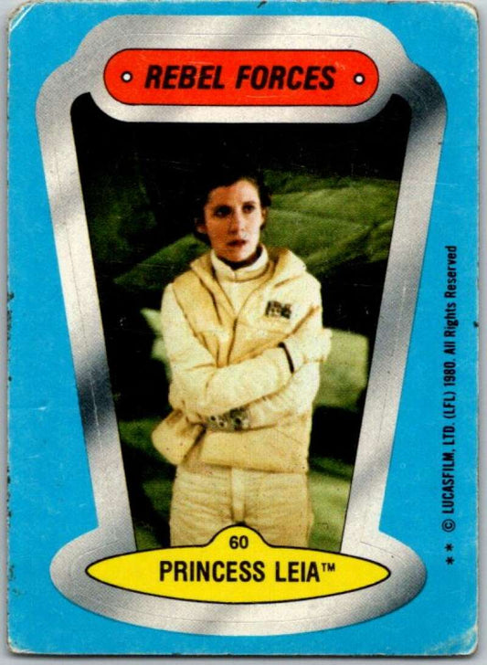 1980 Topps The Empire Strikes Back Stickers #60 Princess Leia   V45406