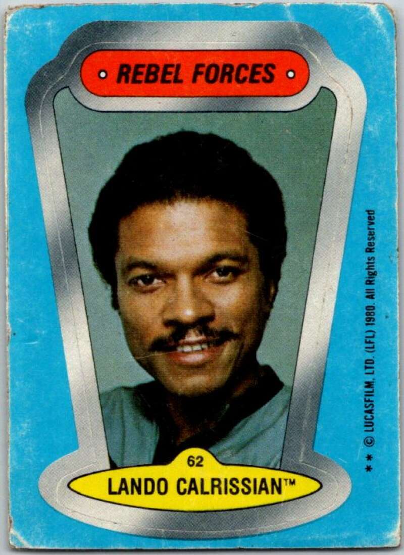 1980 Topps The Empire Strikes Back Stickers #62 Lando Calrissian   V45407