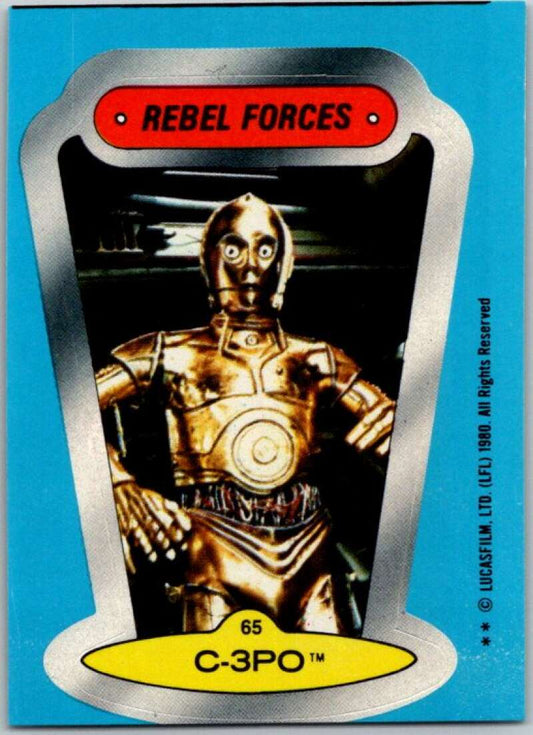 1980 Topps The Empire Strikes Back Stickers #65 C-3PO   V45408