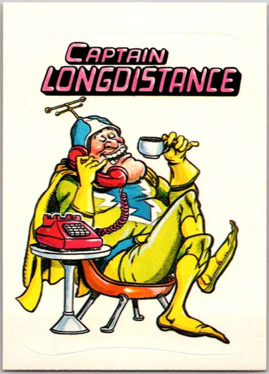 1983 Zero Heroes Stickers #38 Captain Long Distance  V45495