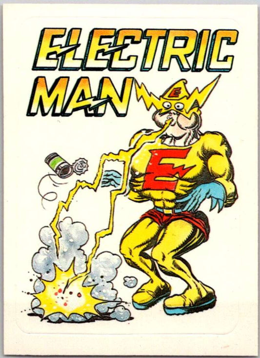 1983 Zero Heroes Stickers #65 Electric Man  V45523
