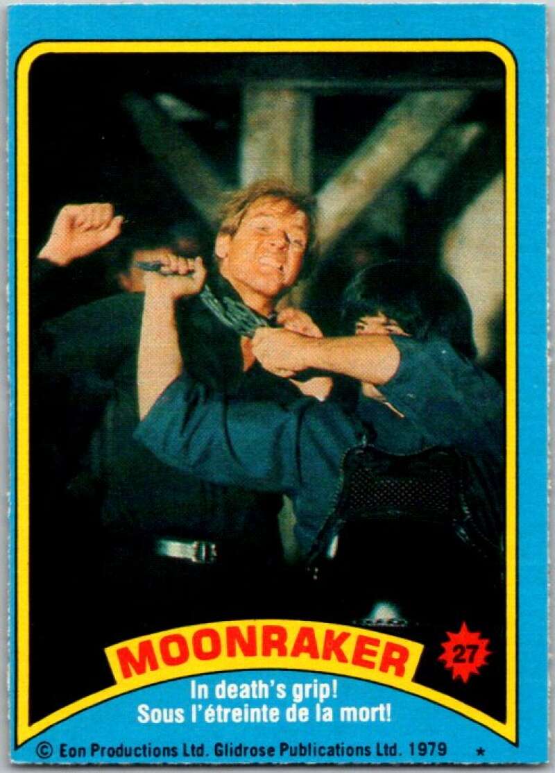 1979 Topps James Bond Moonraker #27 In death's grip   V45668