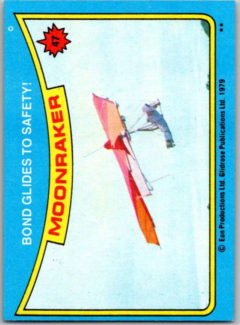 1979 Topps James Bond Moonraker #47 Bond glides to safety   V45682