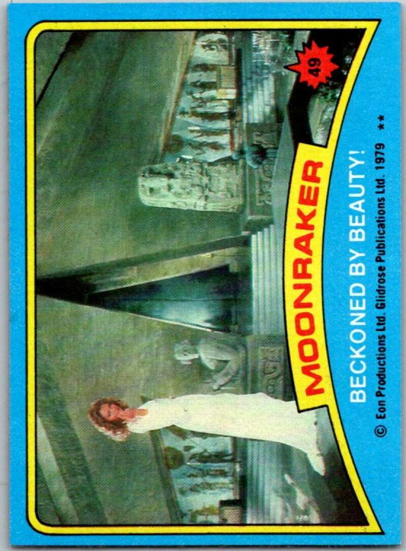 1979 Topps James Bond Moonraker #49 Beckoned by beauty   V45687