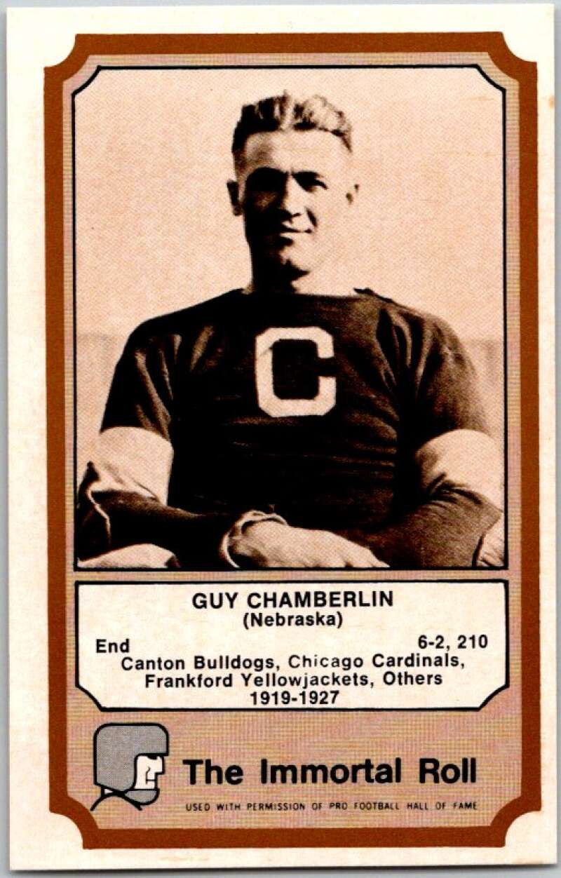 1974 Fleer The Immortal Roll Football #NNO Guy Chamberlin  V46020