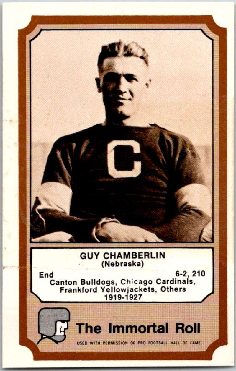 1974 Fleer The Immortal Roll Football #NNO Guy Chamberlin  V46022